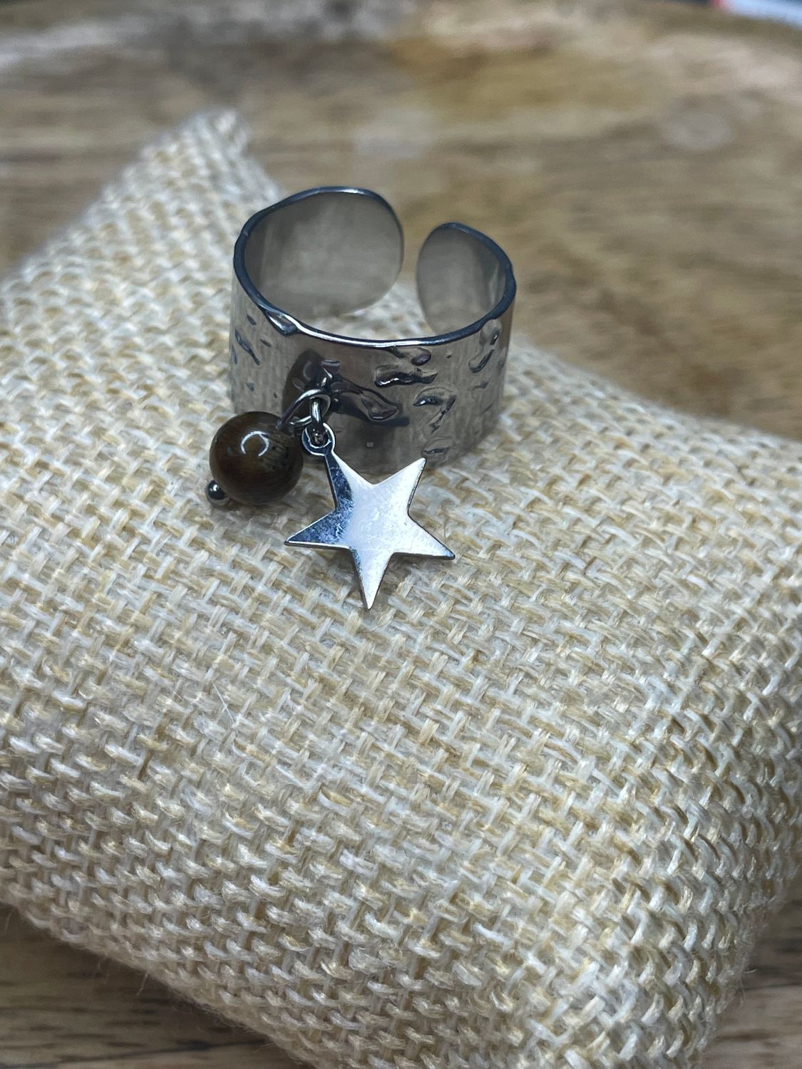 BAGUE ÉTOILE OEIL DU TIGRE