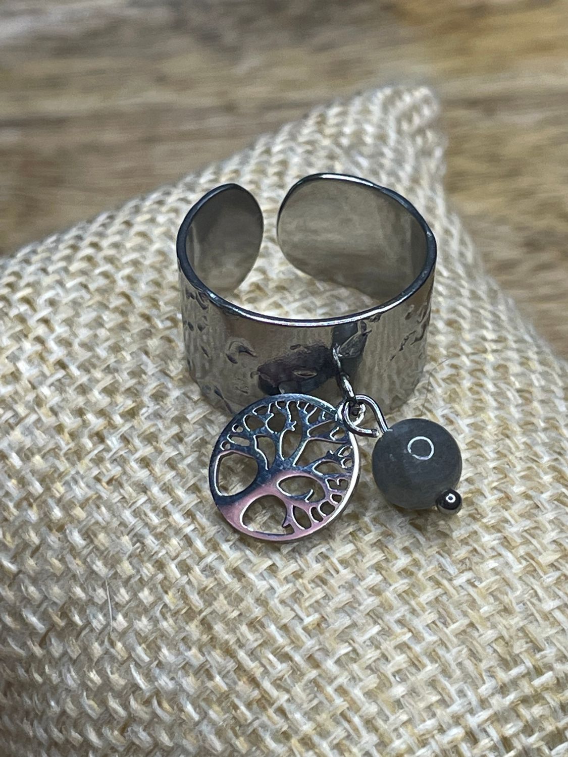Bague Labradorite &amp; Arbre de Vie