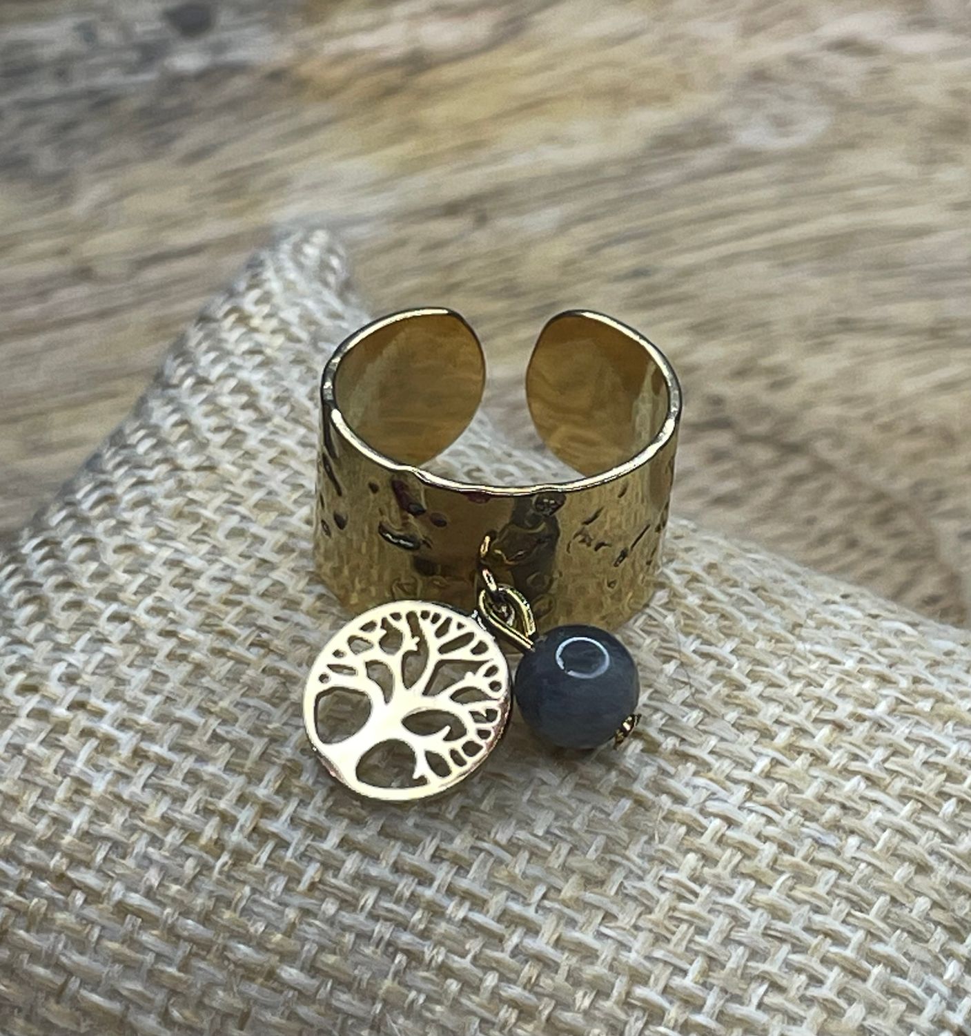 Bague Labradorite &amp; Arbre de Vie