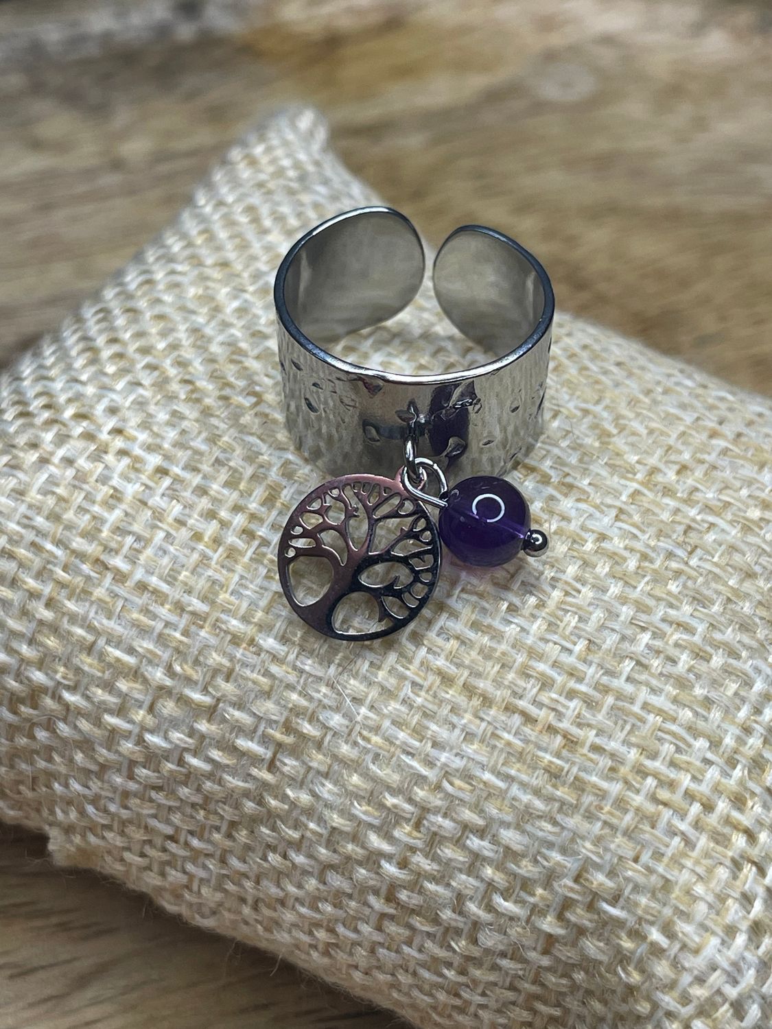 Bague Améthyste &amp; Arbre de Vie