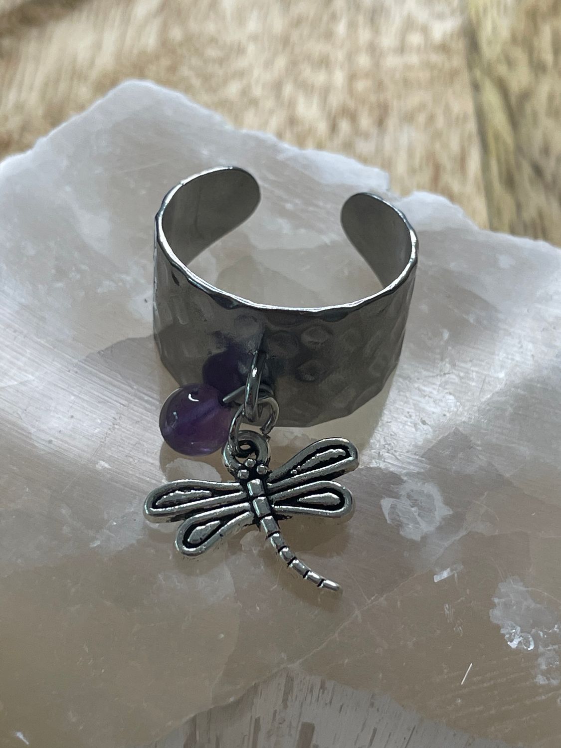 Bague Améthyste &amp; Libellule