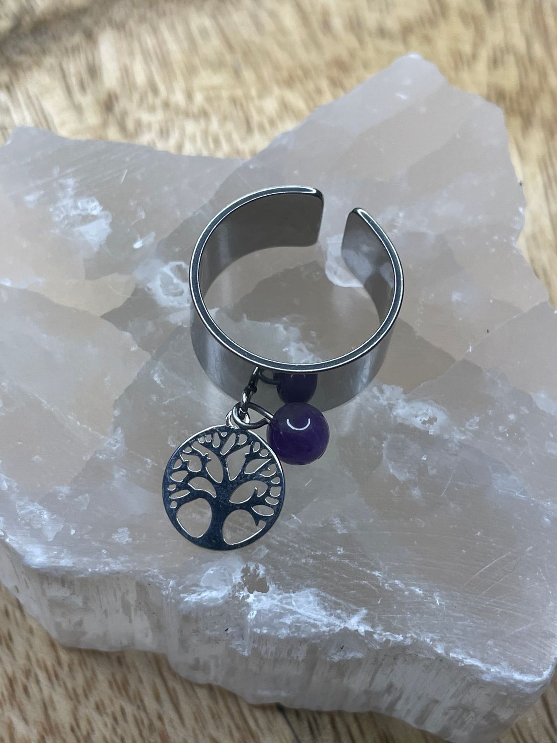 Bague Arbre de Vie et Améthyste