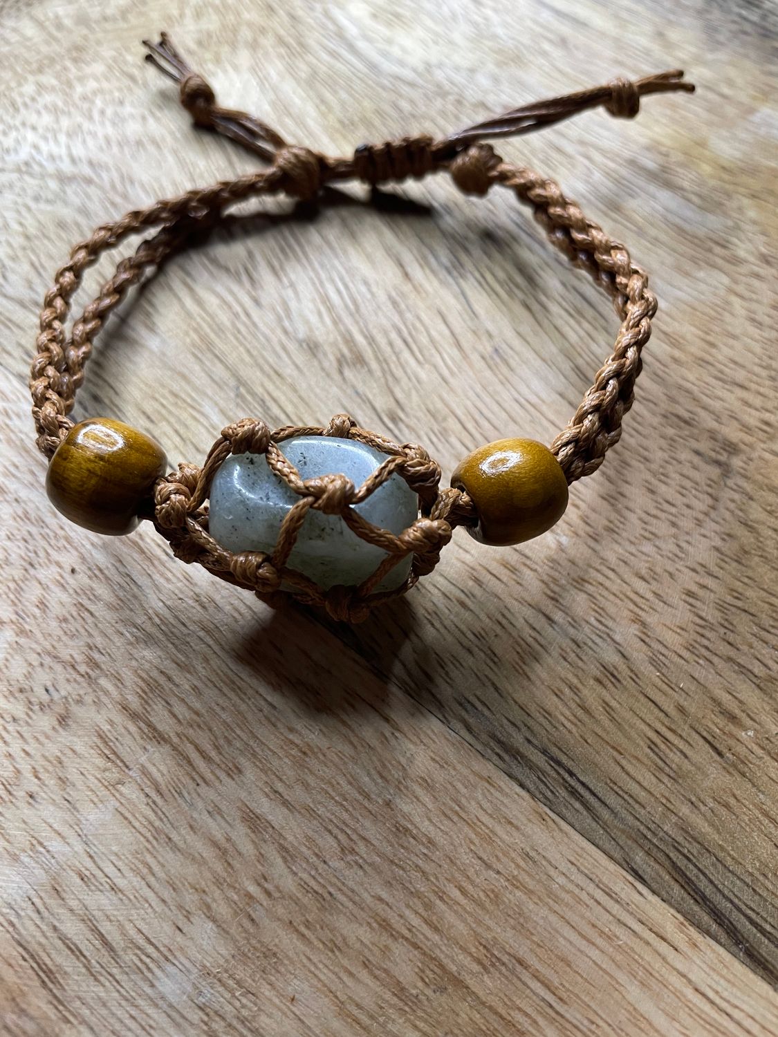 BRACELET FILER À PIERRES MARRON CLAIR