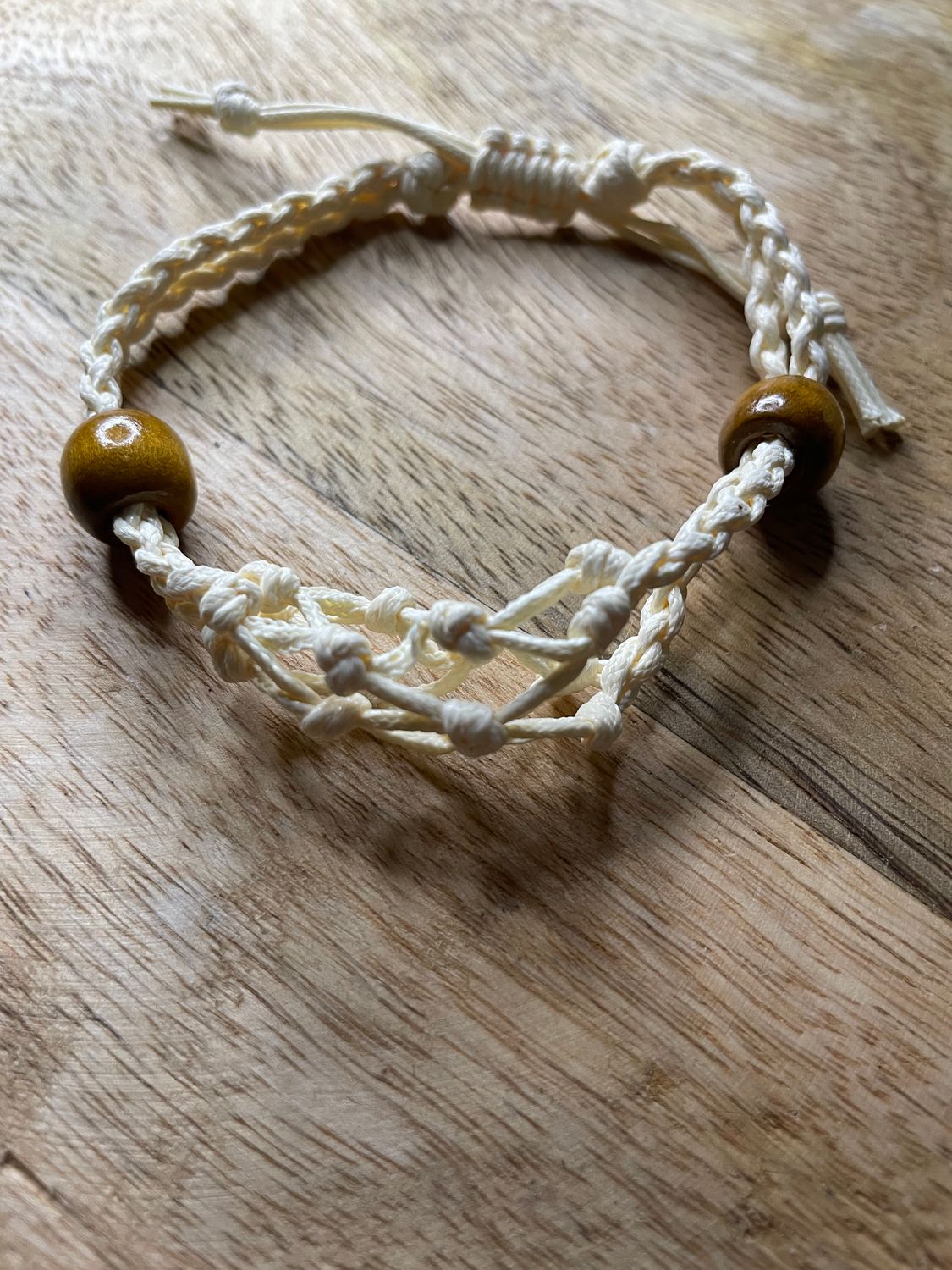 BRACELET FILET À PIERRES ÉCRU