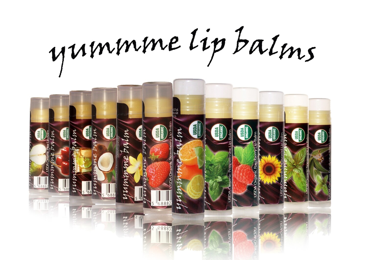 Yummme Organic Lip Balm, 12 Flavours