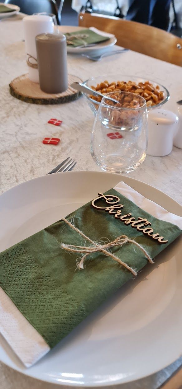 Bordkort i træ Skrift Type 2