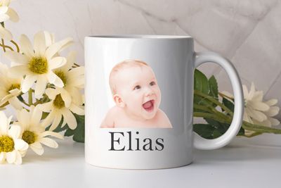 Kop med billede og tekst på en eller 2 sider