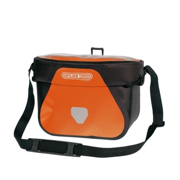 ULTIMATE 6 Classic Handlebar Bag, Colour: Orange / Black, Size: 6.5Ltr