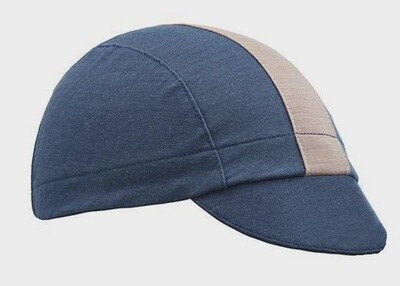 Airforce Blue Merino Wool 3-Panel Cycling Cap