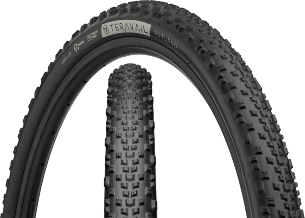 Teravail Rutland Tyre – Durable, Colour: Black, Tyre Width: 38mm, Wheel Size: 700c