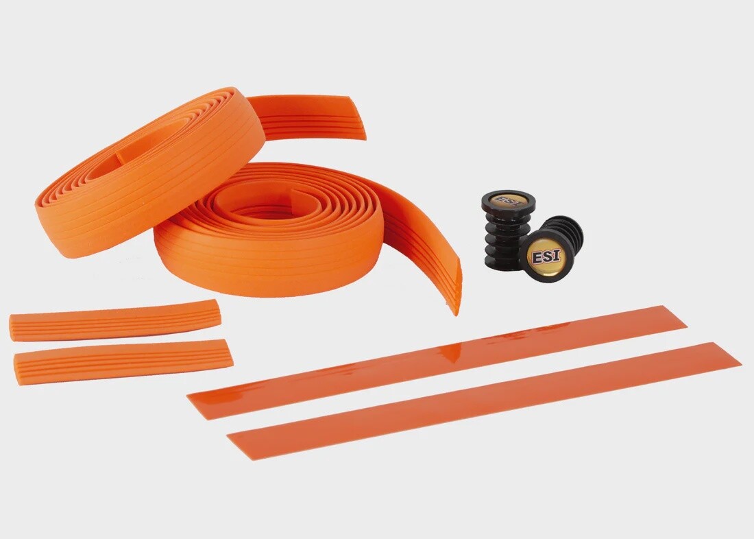 RCT Ribbed Silicon Bar Tape - Extra Long, Colour: Orange