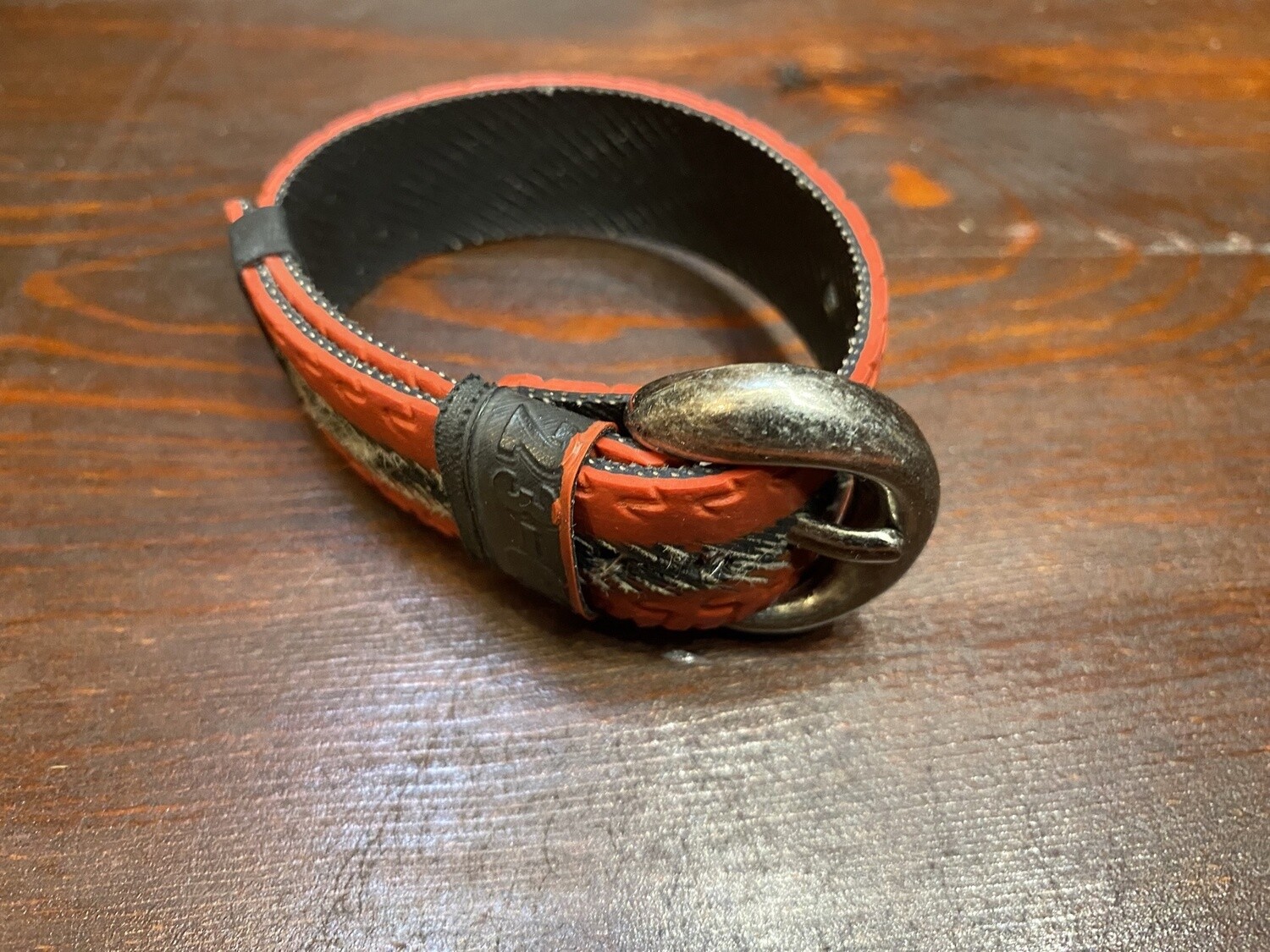 Recycled Tyre Wrist Belts, Colour: Red