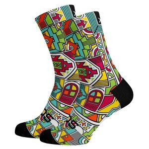 Premium Crew Socks, Design: NDEBELE, Size: UK 8 - 12