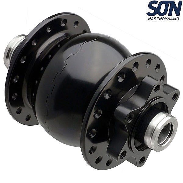 Son 28 12 110 6-Bolt disc dynamo front hub.