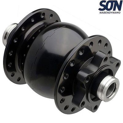 Son 28 12 110 6-Bolt disc dynamo front hub.