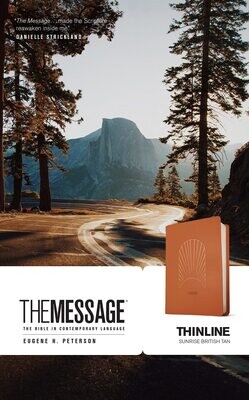 The Message Thinline Bible: sunrise british tan