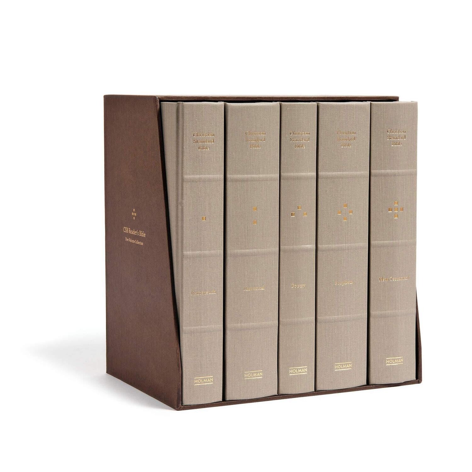 CSB Reader&#39;s Bible set (5 books), cloth over board
