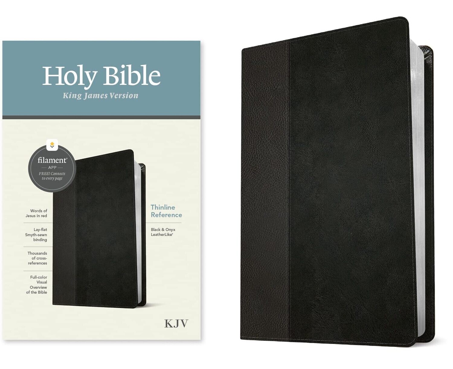 KJV Thinline Filament: black &amp; Onyx leatherlike