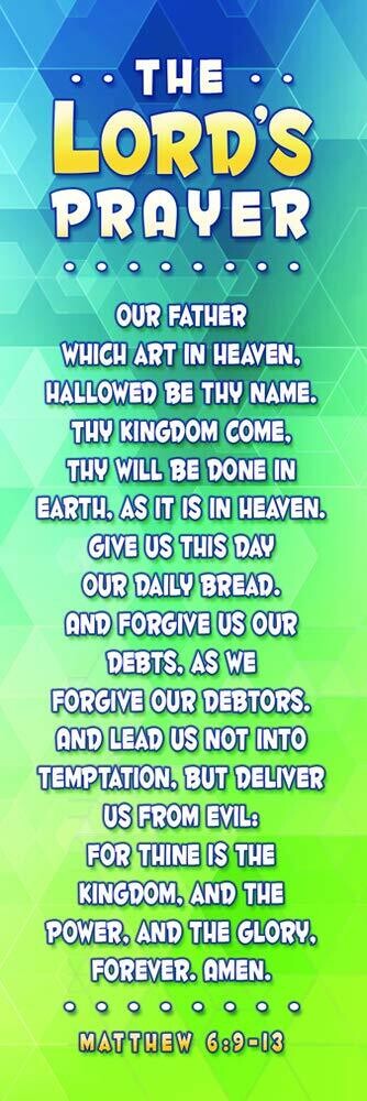 The Lord's Prayer (Matthew 6:9-13) Kid's Bookmarks 