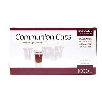 Church Supplies Plastic, Disposable, Recyclable Communion Cups, 1000 Count