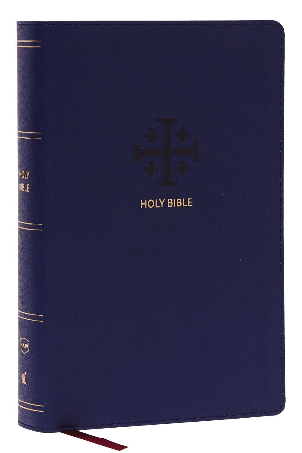 NKJV, End-of-Verse Reference Bible, Personal Size Large Print, Leathersoft, Blue, Red Letter, Version
