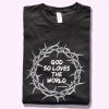 John 3:16 Shirt, black, 3X