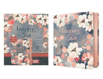 Inspire FAITH Bible NLT, Filament-Enabled Edition (LeatherLike, Watercolor Garden)