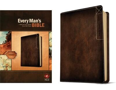 Every Man&#39;s Bible: New Living Translation, Deluxe Explorer Edition (LeatherLike, Brown) 