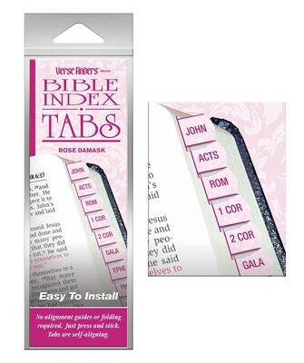 Rose Damask Verse Finder Bible Tabs 