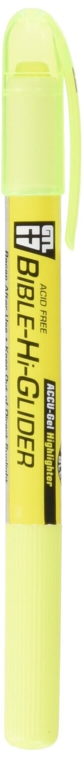 1 X Highlighter-ACCU-Gel Bible Hi-Glider-Yellow