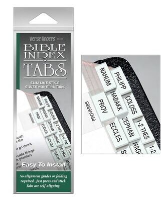 Silver Slim Line Verse Finder Bible Tabs 