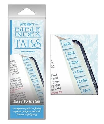 Blue Damask Verse Finder Bible Tabs 