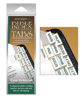 Gold Slim Line Verse Finder Bible Tabs 