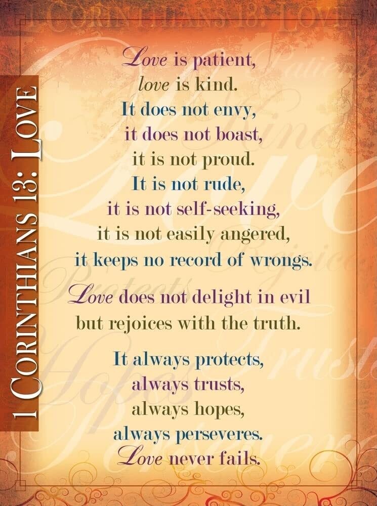 1 Corinthians 13 Wall Chart (Charts)
