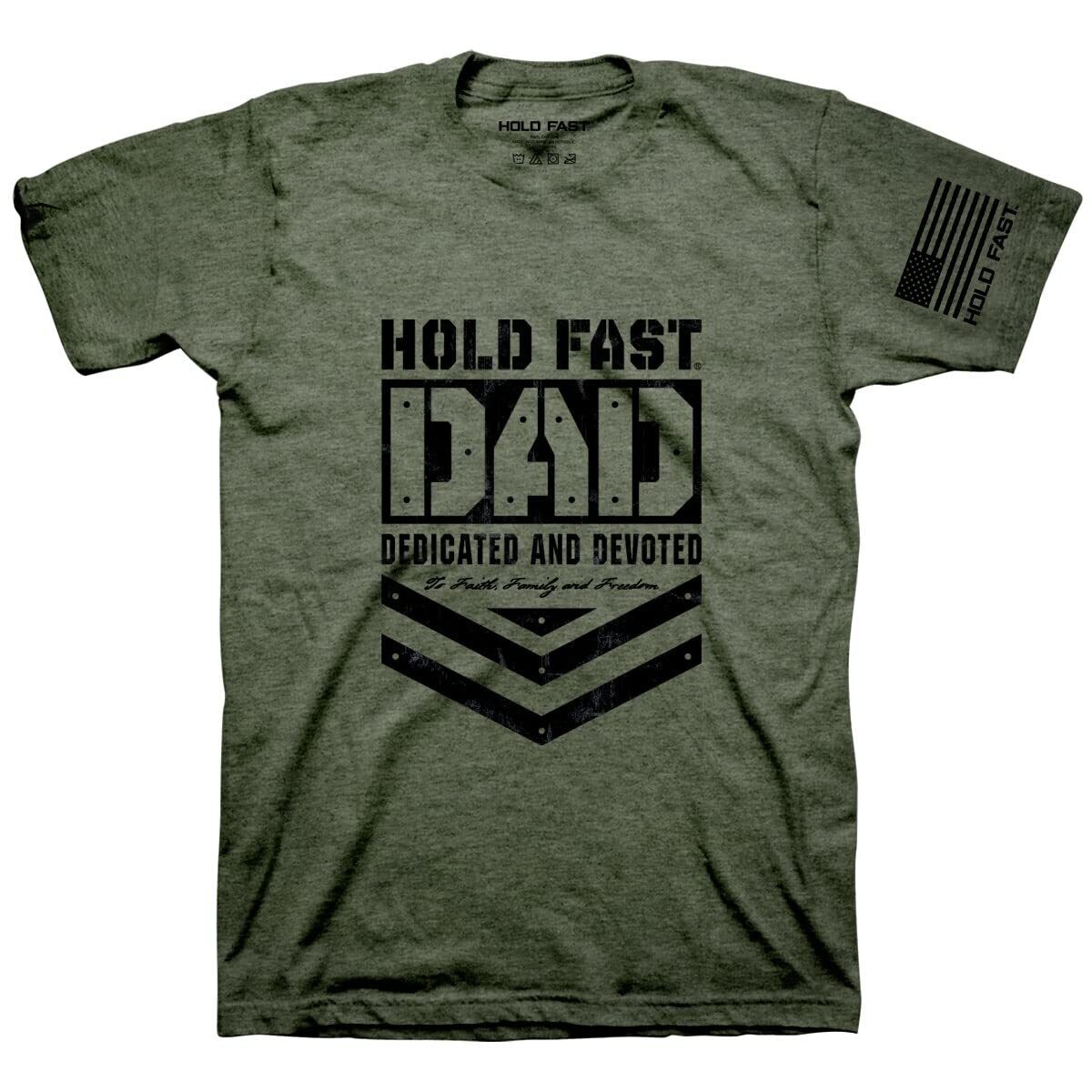 HOLD FAST Mens T-Shirt Dad - Military Green - MED