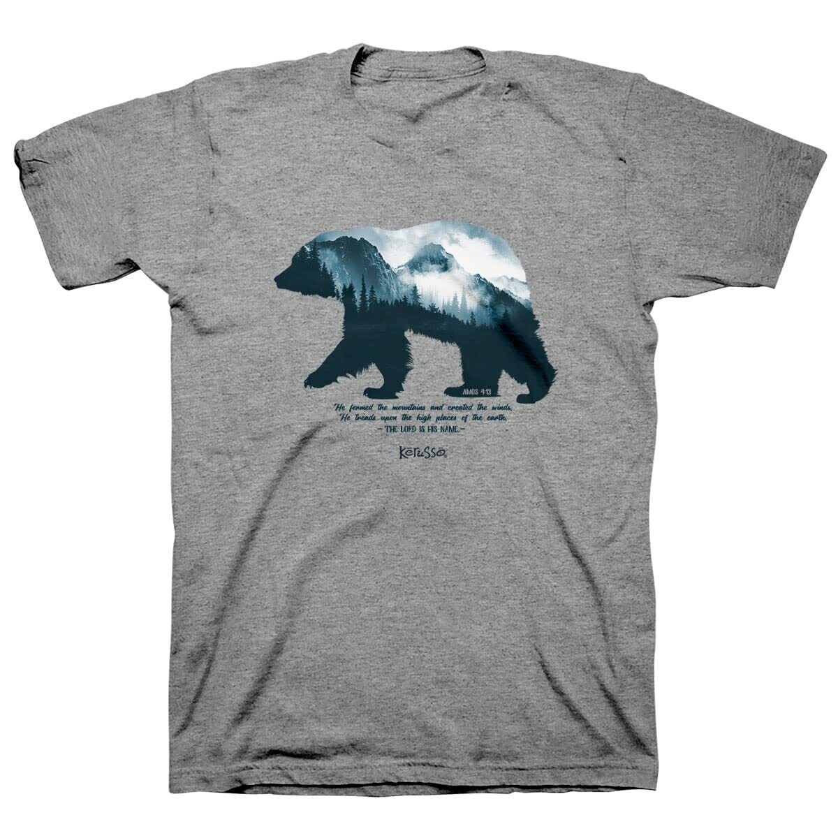 Kerusso Christian T-Shirt - Mountain Bear - Athletic Heather - 4X-LG