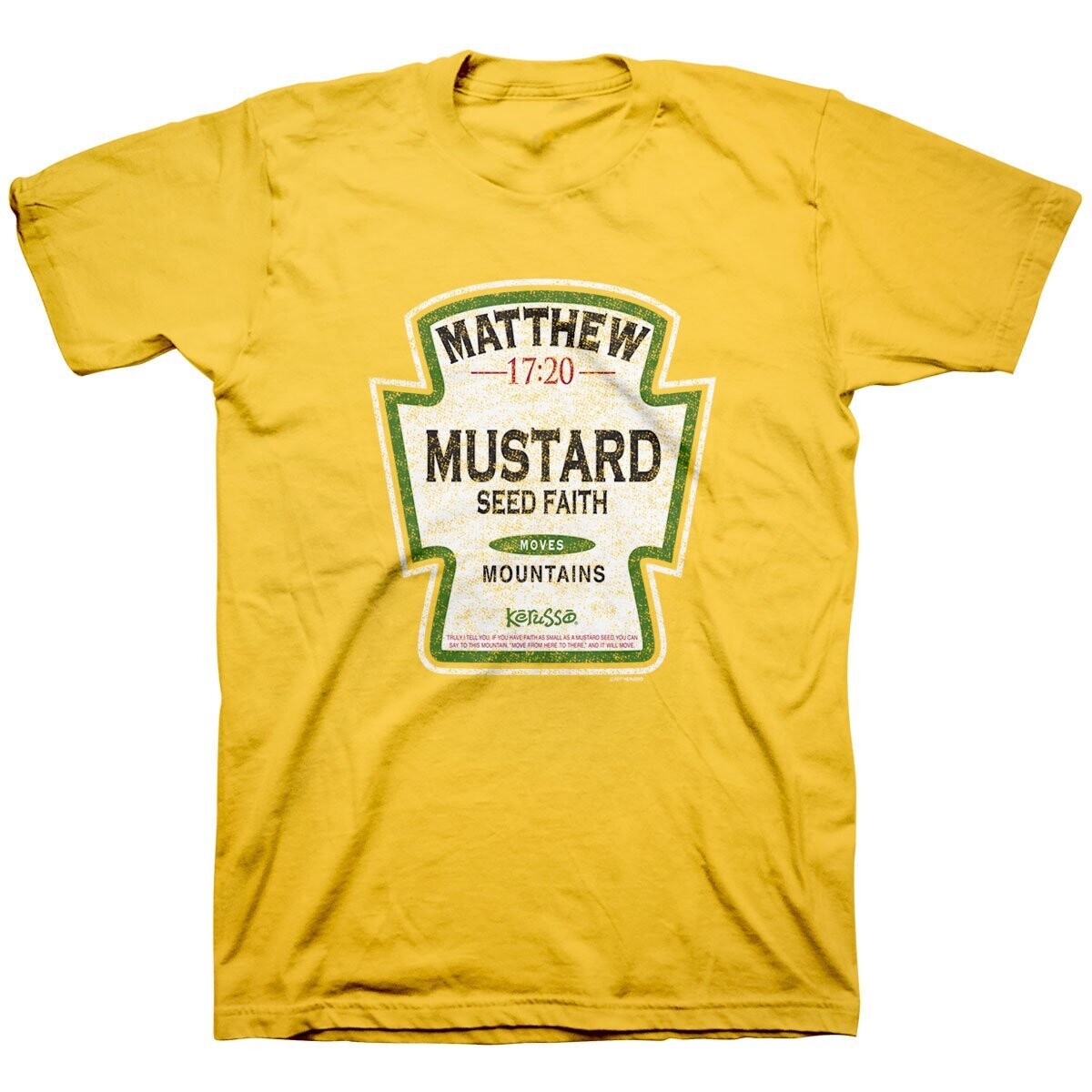 Kerusso Men's Mustard Seed - Faith Moves Mountains T-Shirt - Daisy - 4X-LG