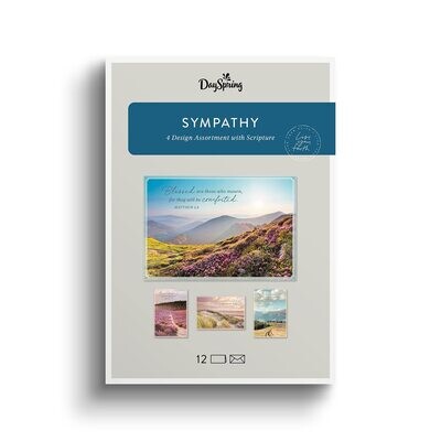 Sympathy  Blessed are Those Who Mourn  4 Landscape Design w/Scripture  12 Sympathy Boxed Cards &amp; Envelopes