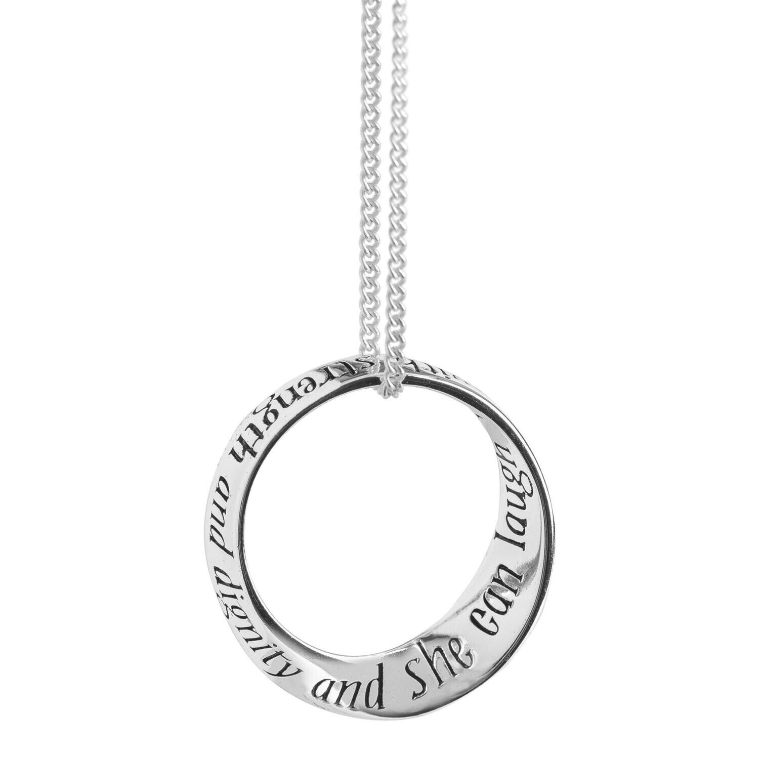 18 Inch Silver Plated Necklace in Jewelry Box with Sentiment Card