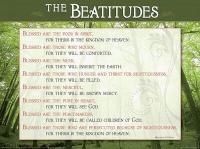 Beatitudes Wall Charts Laminated
