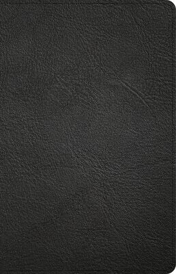 CSB Large Print Personal Size Reference Bible, Black Genuine Leather, Red Letter