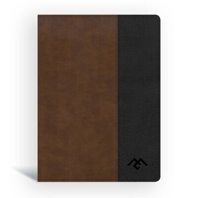 CSB Men of Character Bible, Brown/Black LeatherTouch, Black Letter