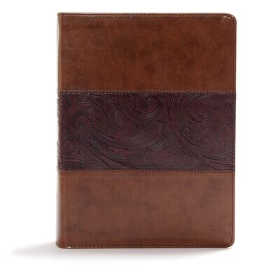 CSB Study Bible, Mahogany LeatherTouch, Indexed, Red Lette