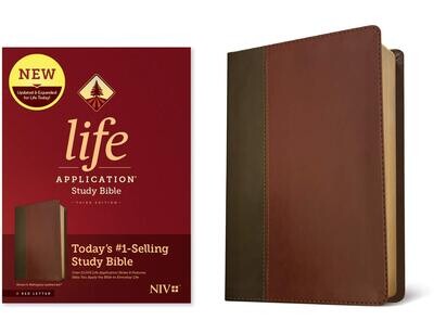 NIV Life Application Study Bible, Third Edition (Red Letter, LeatherLike, Brown/Mahogany)