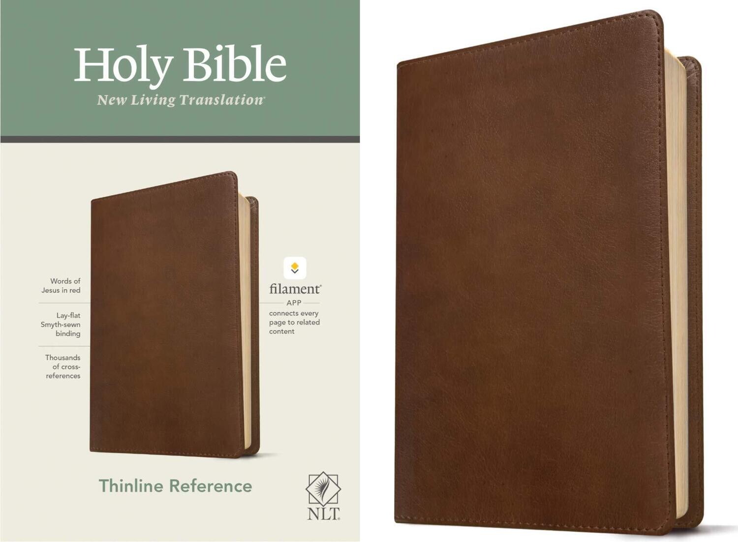 NLT Thinline Reference Holy Bible rustic brown
