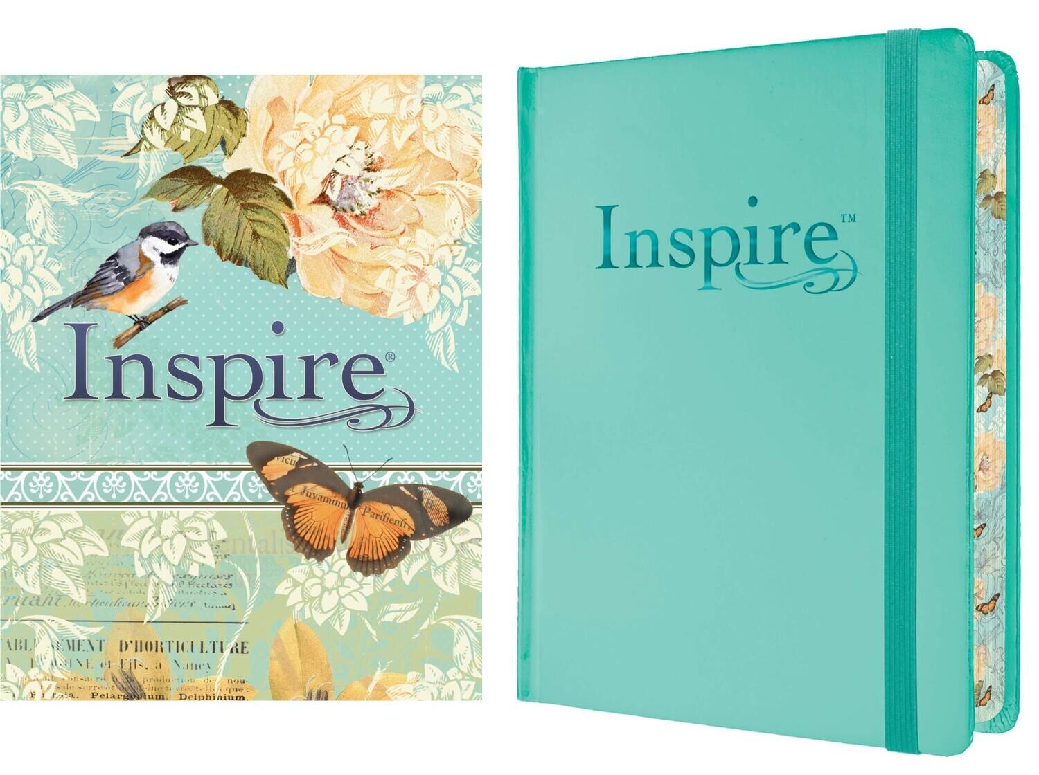  NLT Inspire Bible (Hardcover, Aquamarine): Journaling Bible