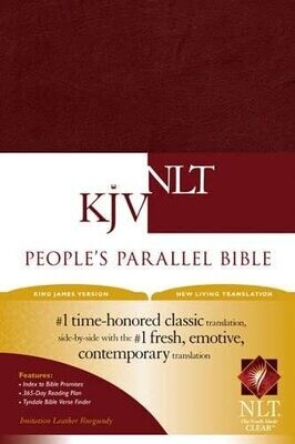 People&#39;s Parallel Bible KJV/NLT (Imitation Leather, Burgundy/maroon)