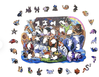 Noah&#39;s Ark Wooden Jigsaw Puzzle, medium