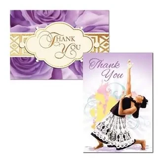 Thank You Black Note Card