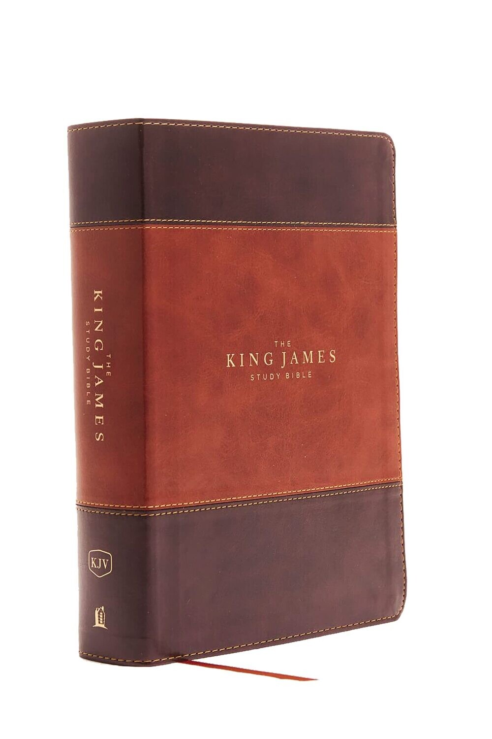 KJV, The King James Study Bible, Leathersoft, Brown, Thumb Indexed, Red Letter